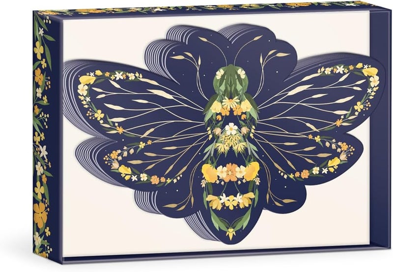 Lady Jayne Botanical Garden Bee, Die-Cut Note Cards, 20 Blank Cards (12957) - Image 3